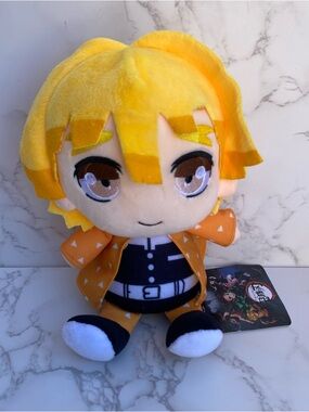 Bandai Demon Slayer Kimetsu no Yaiba Chibi Plush Zenitsu Agatsuma 8” NWT